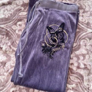 Purple velour Juicy Couture sweatpants